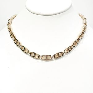 Christian Dior Vintage 1970s CD Logo Chain Link Gold Collar Necklace Germany